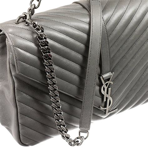 ysl handbags grey|white ysl clutch sale.